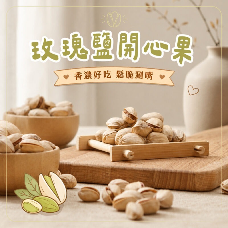 【玫瑰鹽開心果】罐裝 / 270g