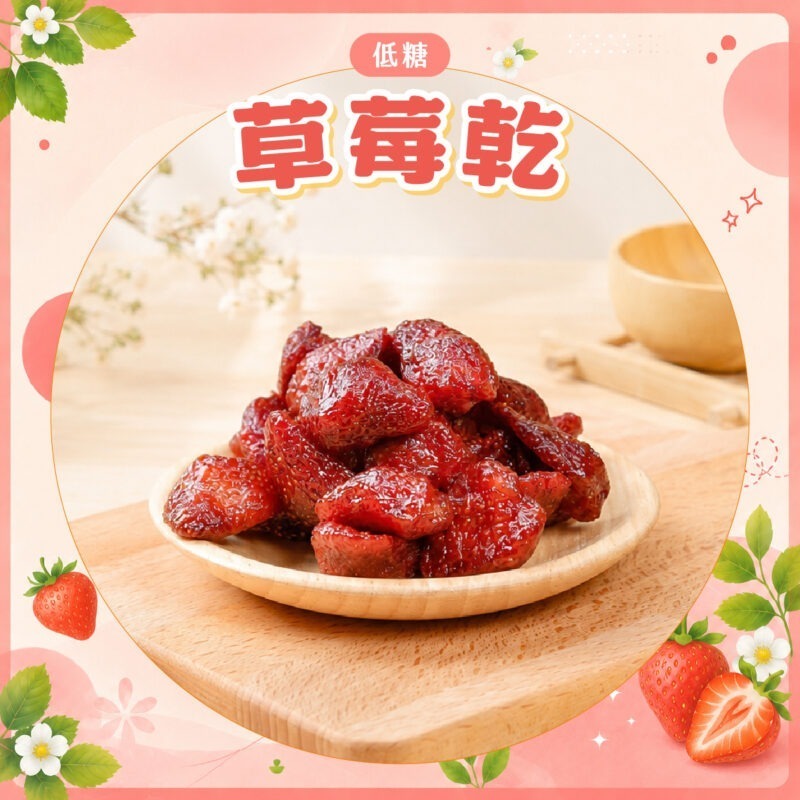 【低糖草莓乾】100g